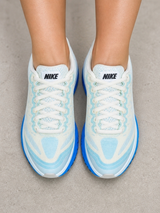 Nike Shoes - Nike White and Light Blue Athletic Sneakers